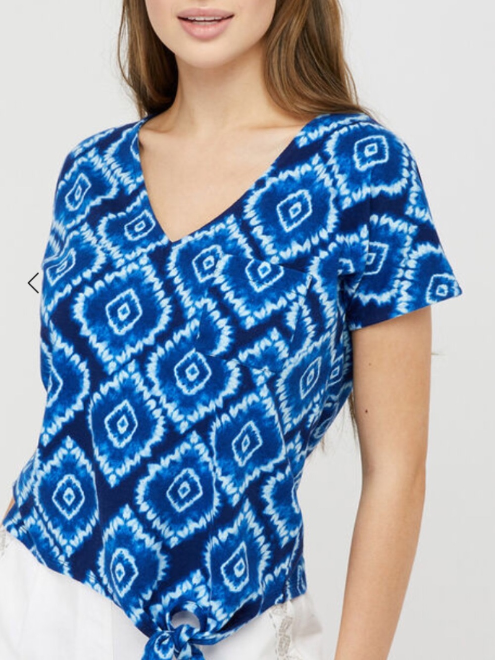 Monsoon London tee in blue tie dye print. Size XL. Brand new!